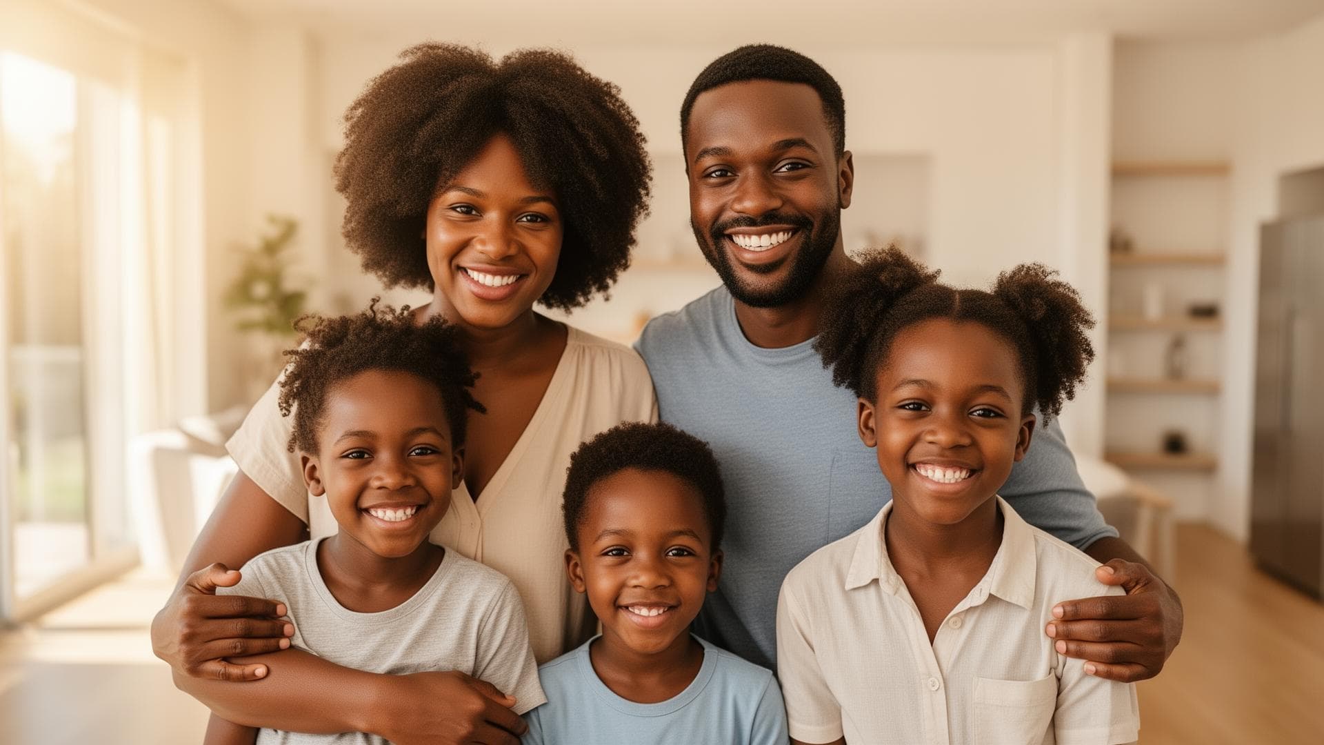 A diverse African family using the MyHealth app together
